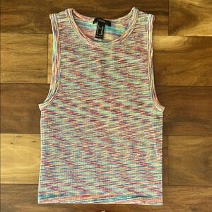 Funky Rainbow Space-dye Tank Top size M/L EUC
